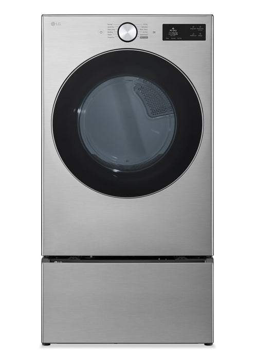 LG 7.4 Cu. Ft. Smart Front-Load Gas Dryer with AI Sensory Dry - Graphite Steel - DLGX5801V