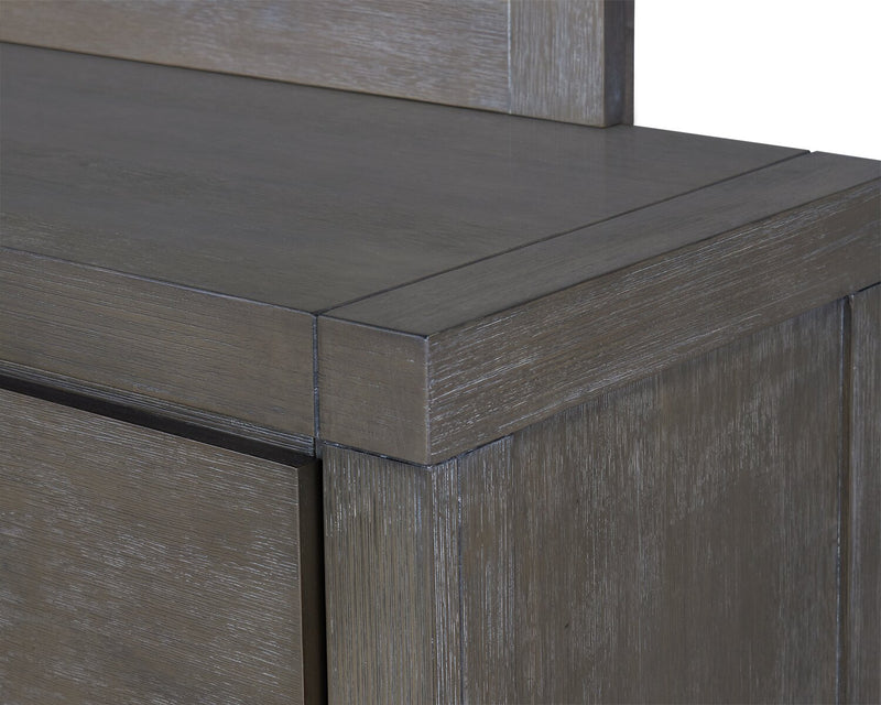 Koda Bedroom 6-Drawer Dresser, 60\"W x 36\"H, Acacia Wood - Grey 