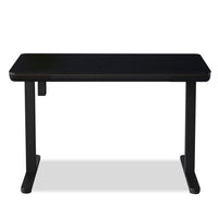 Metro 47.24” Height-Adjustable Office Desk with Storage and USB Ports - Black 