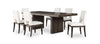 Zelda 7pc Dining Set with Table & 6 Chairs, 78-96\"W - White & Espresso Brown 