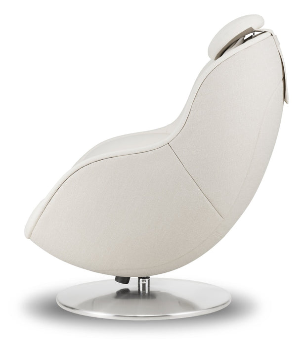 LG 29.6\" Leather-Look Fabric Reclining Massage Chair with Matching Ottoman - Beige