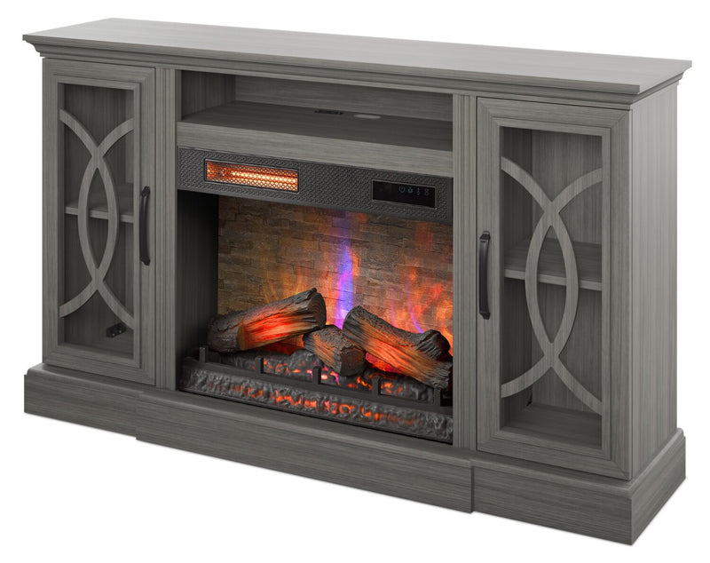 Brooke 62\" Contemporary Electric Fireplace TV Stand with Storage & Cable Management for TVs up to 70