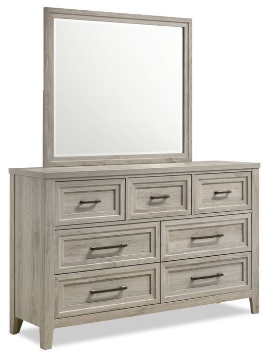 Lara Bedroom 7-Drawer Dresser, 60.6\"W x 38\"H - Antique Grey 