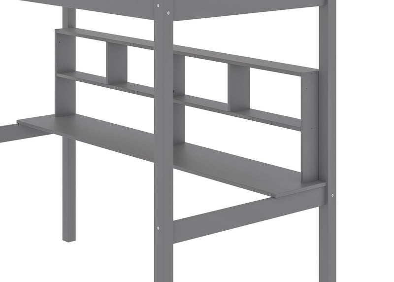 Brody Twin Loft Bed with Desk