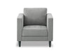 Metro 32\" Fabric Chair with Tufted Seat Cushion and Reversible Back Cushion - Grey