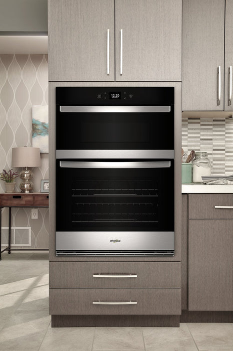 Whirlpool 30\" 6.4 Cu. Ft. Electric Combination Wall Oven with Air Fry - Fingerprint Resistant Stainl… 