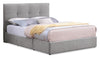 Amos Grey Upholstered Storage Bed with Tufted Headboard - Full