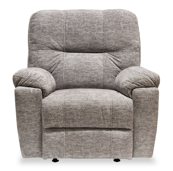 Canadian Made Fynn 40\" Dove Grey Chenille Fabric Glider Reclining Chair 