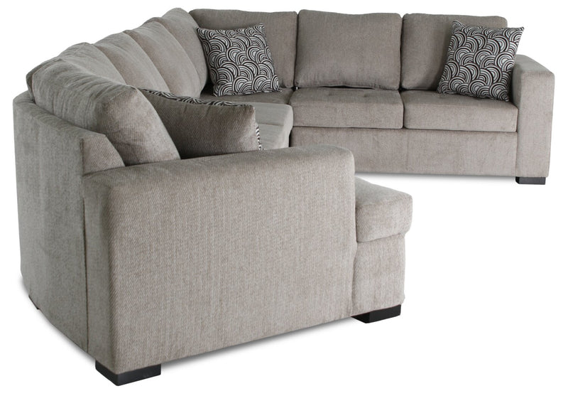 Legend 4-Piece Left-Facing Cuddler Sleeper Sectional - Platinum 