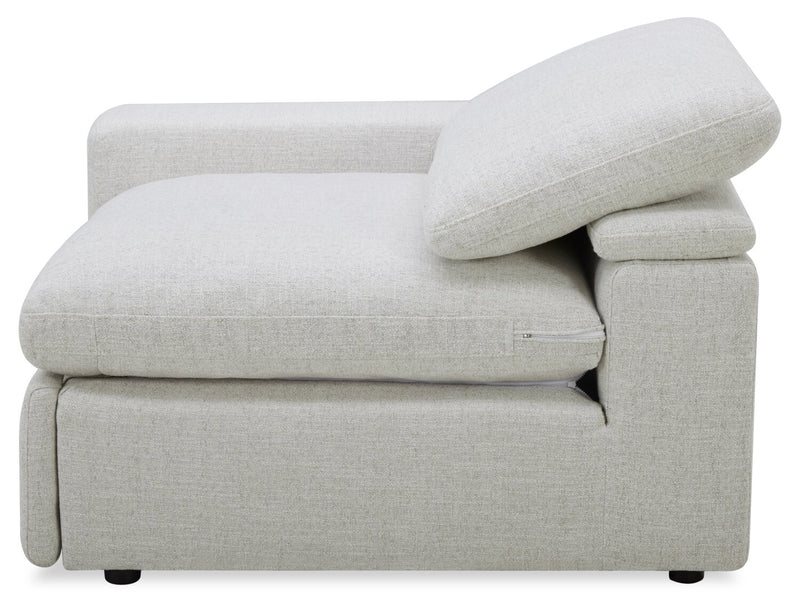 Sky Modular 6-Piece Fabric Power Reclining Sectional with Console and Feather Down Cushions - Nathan Wheat
