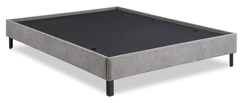 Amos Grey Upholstered Platform Bed Base - Full