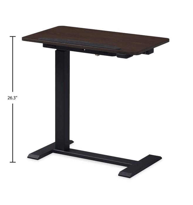 Aaron 26.77\" Height-Adjustable Office Desk with a Lift Top - Walnut