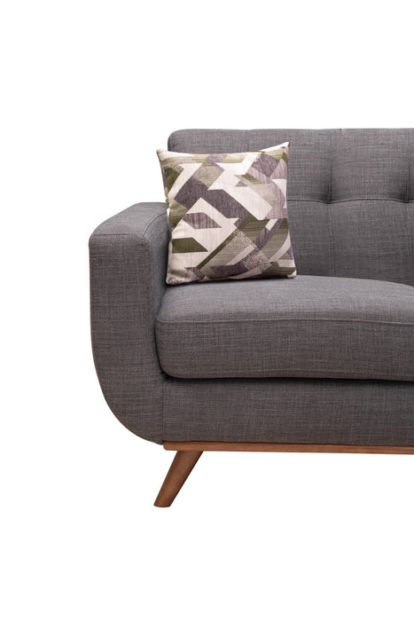 Freeman Linen-Look Fabric Chair - Charcoal 