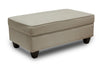 Made in Canada Scarlett 26\" Chenille Fabric Ottoman - Ecru Beige 