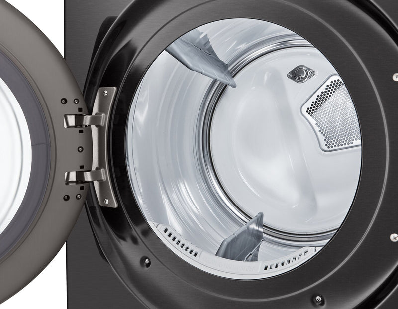 LG 7.4 Cu. Ft. Smart Electric Dryer with Steam - Black Steel - Stackable - DLEX6500B 