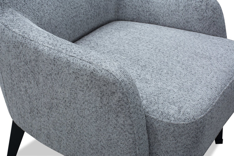 Monroe 29\" Fabric Accent Chair with Metal Legs - Grey
