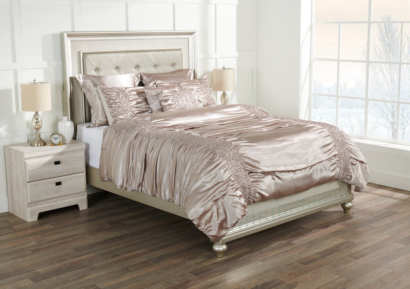Beatrice 7-Piece Queen Comforter Set - Taupe
