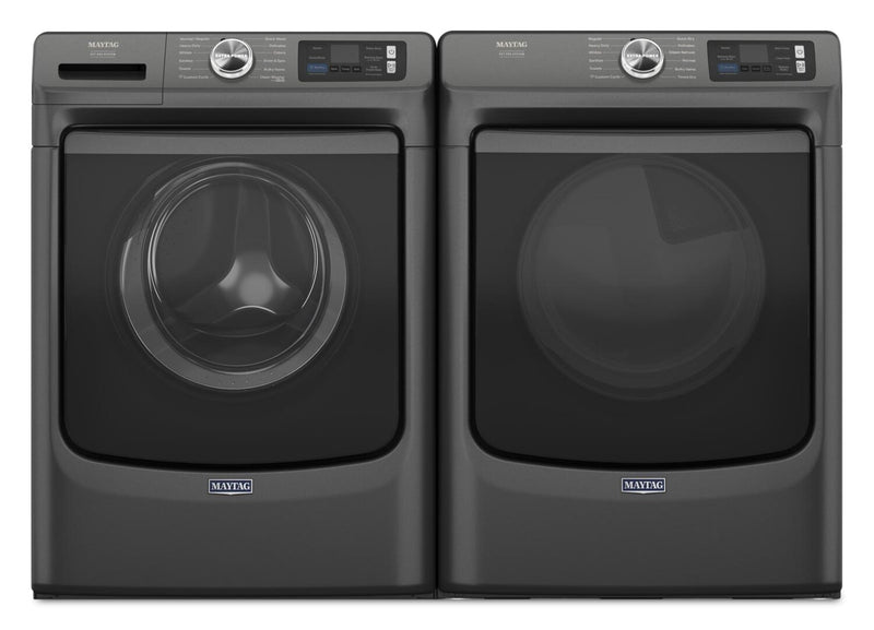 Maytag 5.8 Cu. Ft. Pet Pro Smart Front-Load Washer and 7.4 Cu. Ft. Electric Dryer - Volcano Black