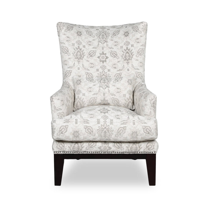 Haden 30\" Chenille Fabric Accent Chair with Wood Base and Nailhead Trim - Limbu Mint Multicolour