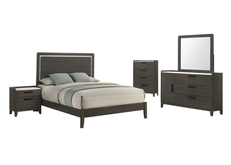 Sable Full Bed - Dark Grey