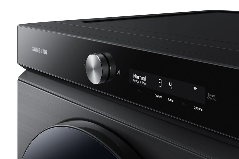Samsung 7.6 Cu. Ft. Electric Dryer with Steam - Black Stainless Steel - Stackable - DVE53BB8700VAC 