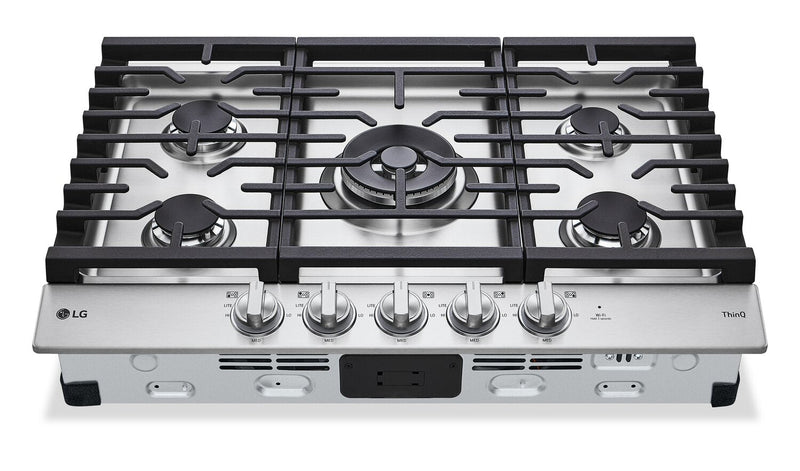LG 30\" 5-Element Gas Cooktop - Smudge Proof Stainless Steel - CBGJ3027S 