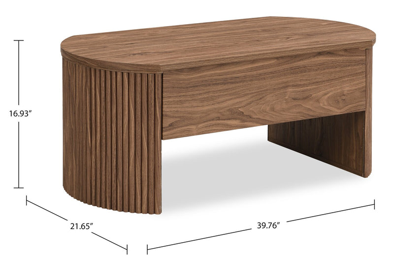 Briggs 39.76\" Lift Top Coffee Table with Storage - Brown