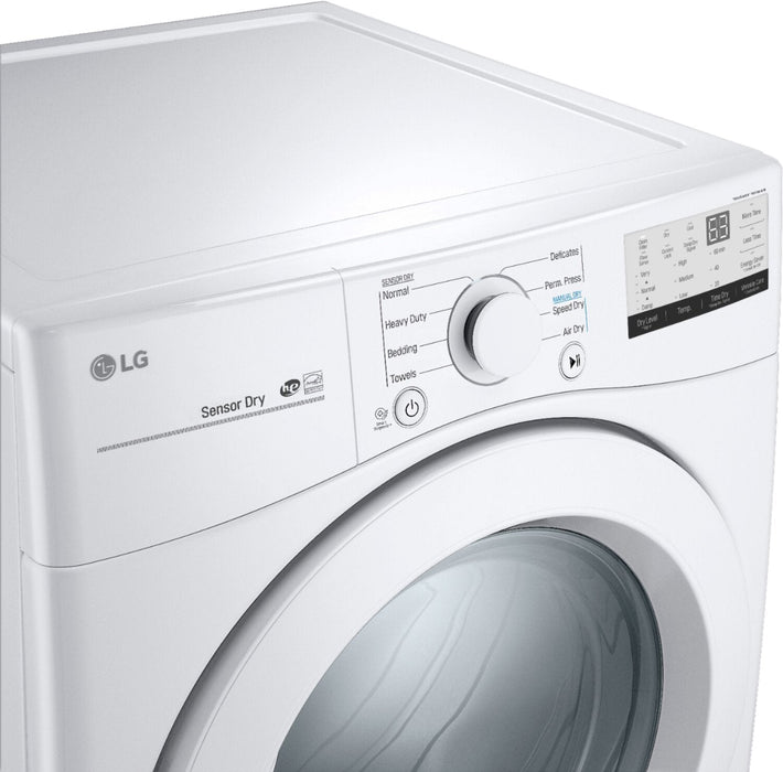 LG 7.4 Cu. Ft. Electric Dryer - White - Stackable - DLE3400W 