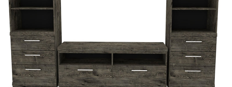 Camden 3-Piece Entertainment Centre with Storage and Cable Management for TVs up to 55\" - Alabaster Oak