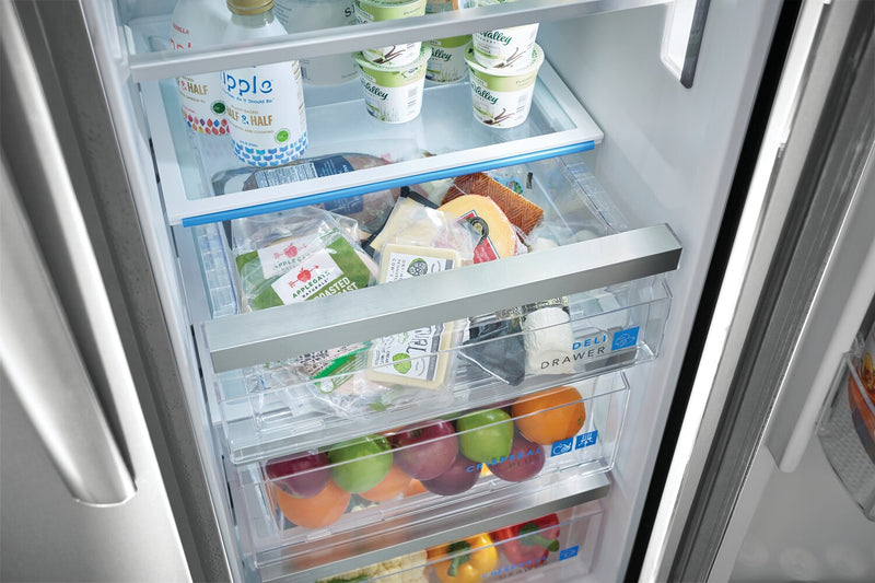 Frigidaire Gallery 36.1\" 22.3 Cu. Ft. Counter-Depth Side-by-Side Refrigerator - Smudge-Proof® Stainl… 