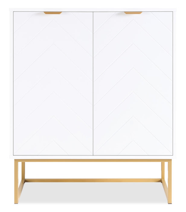 Lottie 28.5\" 2-Door Accent Cabinet - Glossy White