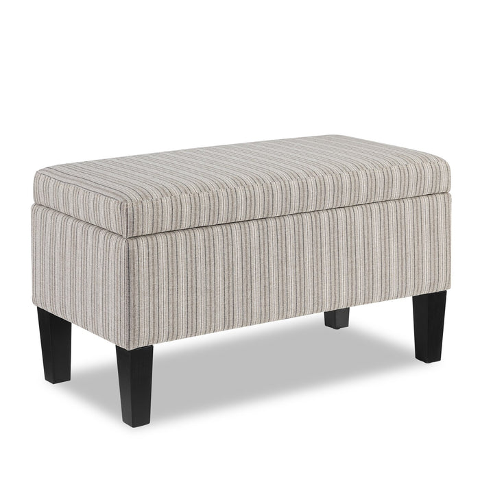Calgary Rectangular Storage Ottoman - Grey