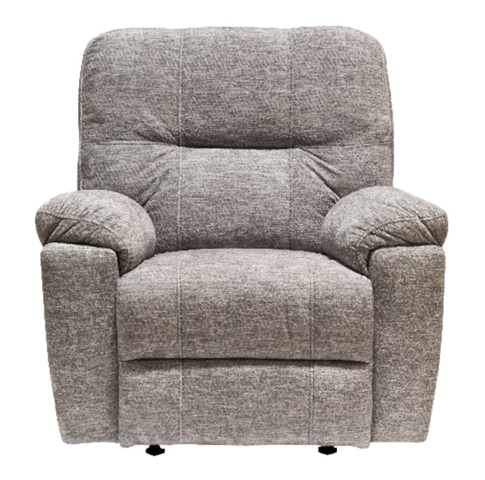 Canadian Made Fynn 40\" Dove Grey Chenille Fabric Glider Reclining Chair 