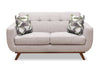 Freeman Linen-Look Fabric Loveseat - Dove