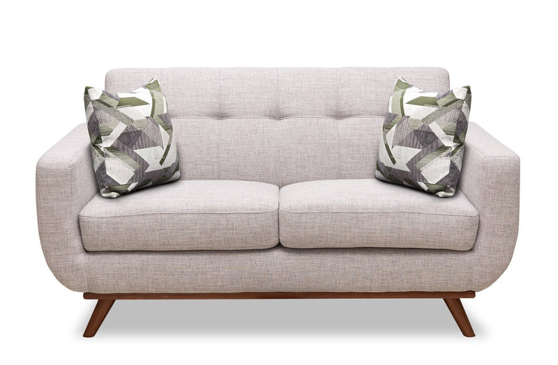 Freeman Linen-Look Fabric Loveseat - Dove