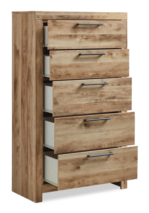 Derekson  Bedroom Chest of Drawers, 5-Drawer, 31.7\"W x 53.9\"H - Natural 