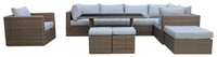 Naples 2-Piece Patio Ottoman Set - Grey 