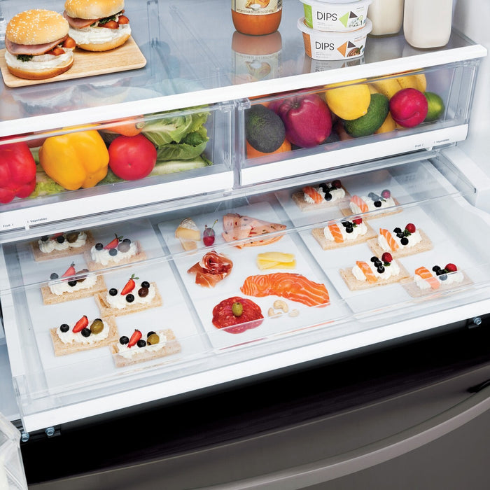 LG 36\" 28 Cu. Ft. French-Door Refrigerator - Smudge Proof Black Stainless Steel - LRFS28XBD 
