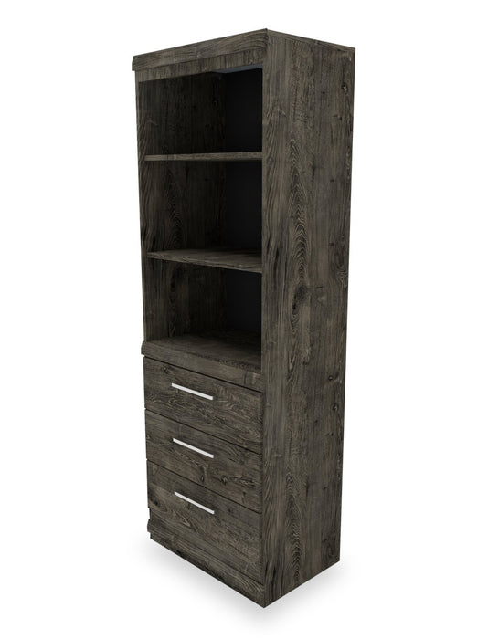 Camden 3-Piece Entertainment Centre with Storage and Cable Management for TVs up to 65\" - Alabaster Oak