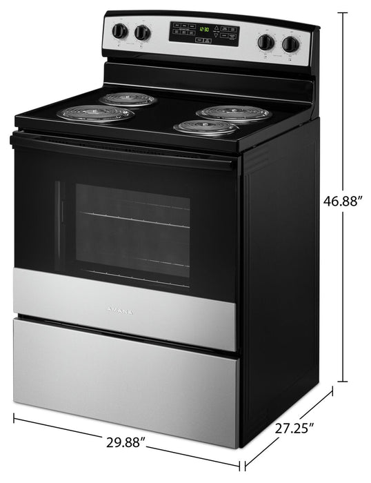 Amana 4.8 Cu. Ft. Electric Range - Stainless Steel - YACR4303MMS 