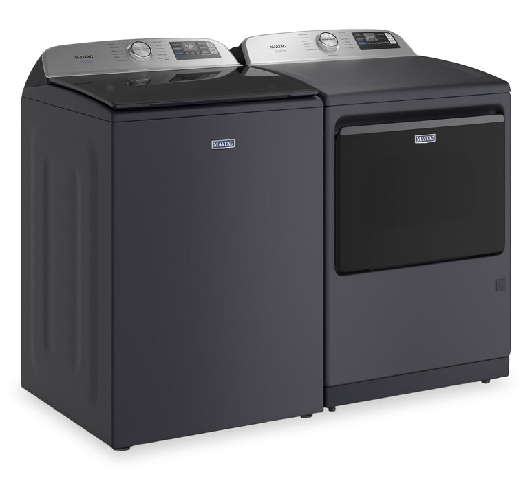 Maytag 6.0 Cu. Ft. Pet Pro Smart Top-Load Washer and 7.4 Cu. Ft. Front Load Electric Dryer – Midnight Steel 