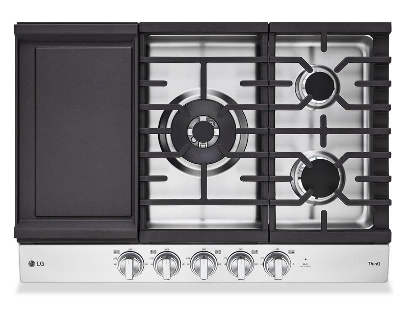 LG 30\" 5-Element Gas Cooktop - Smudge Proof Stainless Steel - CBGJ3027S 