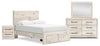 Derekson 6-Piece Full Bedroom Set with Footboard Storage Bed - White