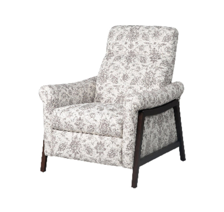 Mallie 32\" Limbu Slate Multicolour Chenille Fabric Pushback Reclining Chair