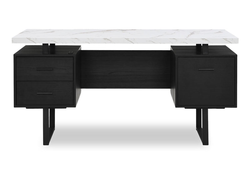 Winslow 60\" Desk with 3-Drawers – Light Brown