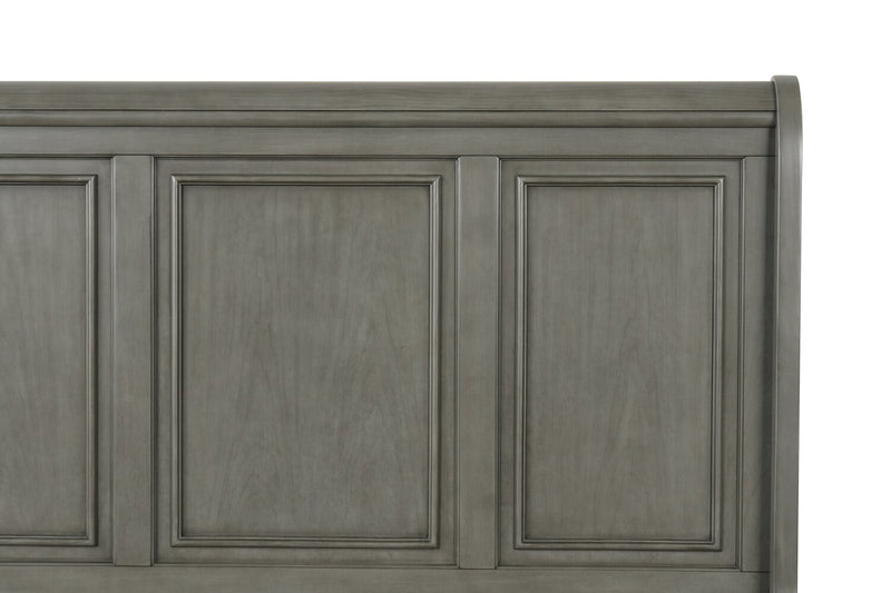 Chelsea Platform Storage Bed with Headboard & Frame, Grey - Queen Size