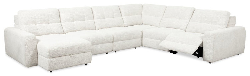 Scott Living Elevate Modular 6-Piece Left-Facing Chenille Fabric Sectional - Beige