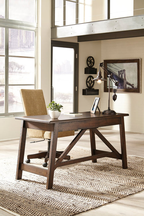 Baldridge 60\" Office Desk with 2-Drawers - Rustic Brown