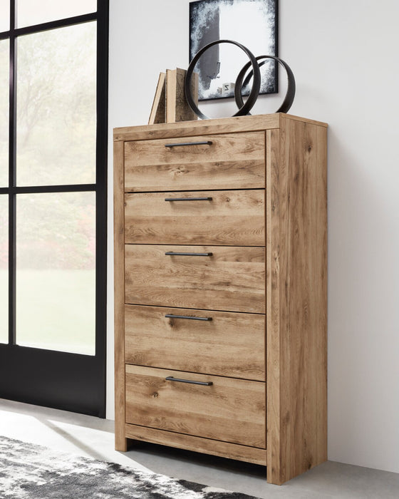 Derekson  Bedroom Chest of Drawers, 5-Drawer, 31.7\"W x 53.9\"H - Natural 