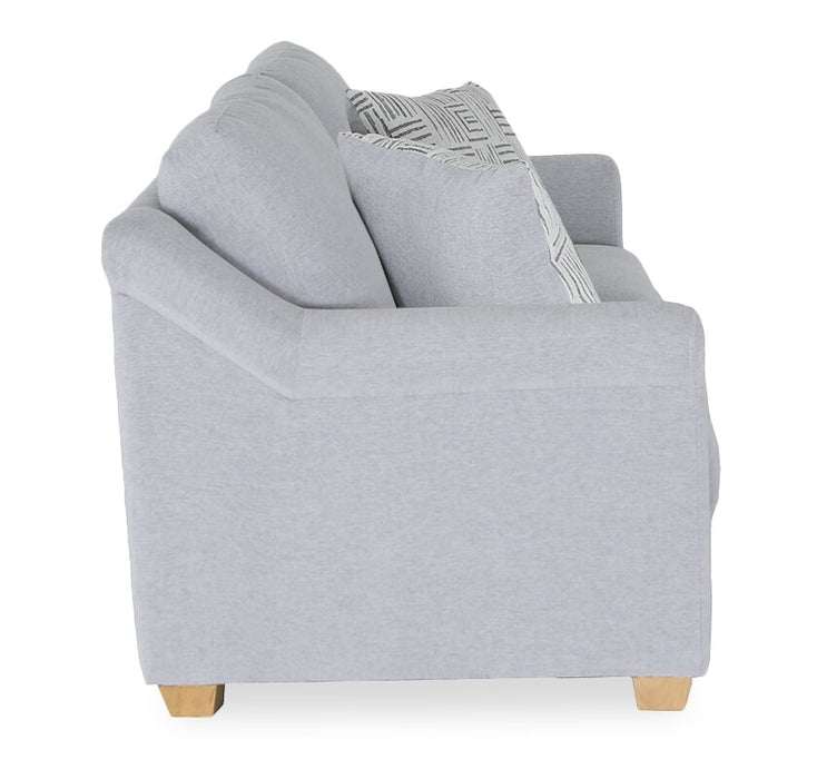 Finesse 81\" Contemporary Chenille Fabric Sofa - Heather Grey